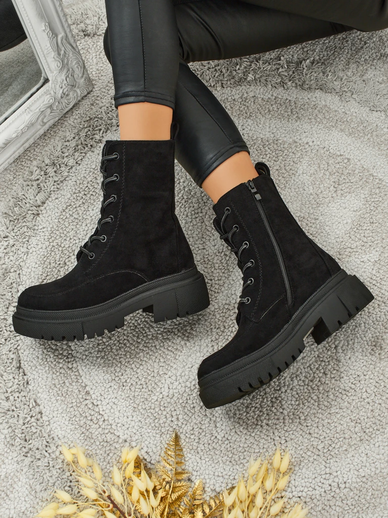 Дамски боти workeri Velisse от еко велур