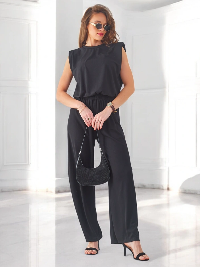 Royalfashion Дамски комплект от рибана вискоза, без ръкави и с фланелки