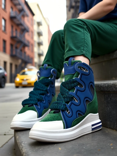 Royalfashion Високи спортни обувки за жени с незабележима платформа Oblaffi