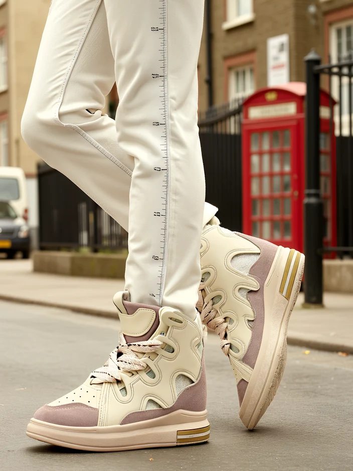 Royalfashion Високи спортни обувки за жени с скрит ток Облафи