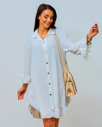 Royalfashion Дамска oversize рокля с волан