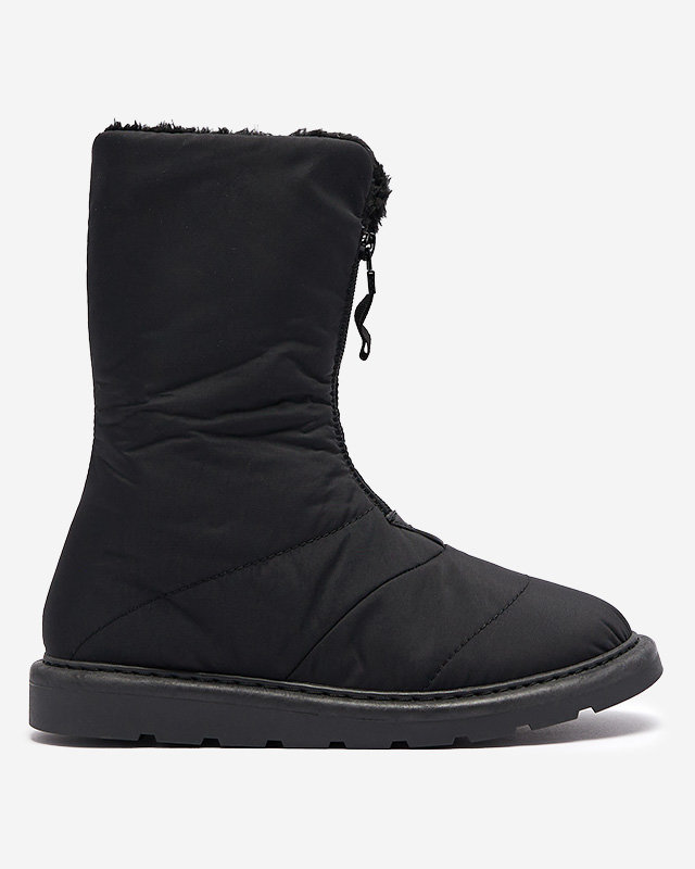Черни дамски ботуши a'la snow boots Tirigga- Footwear