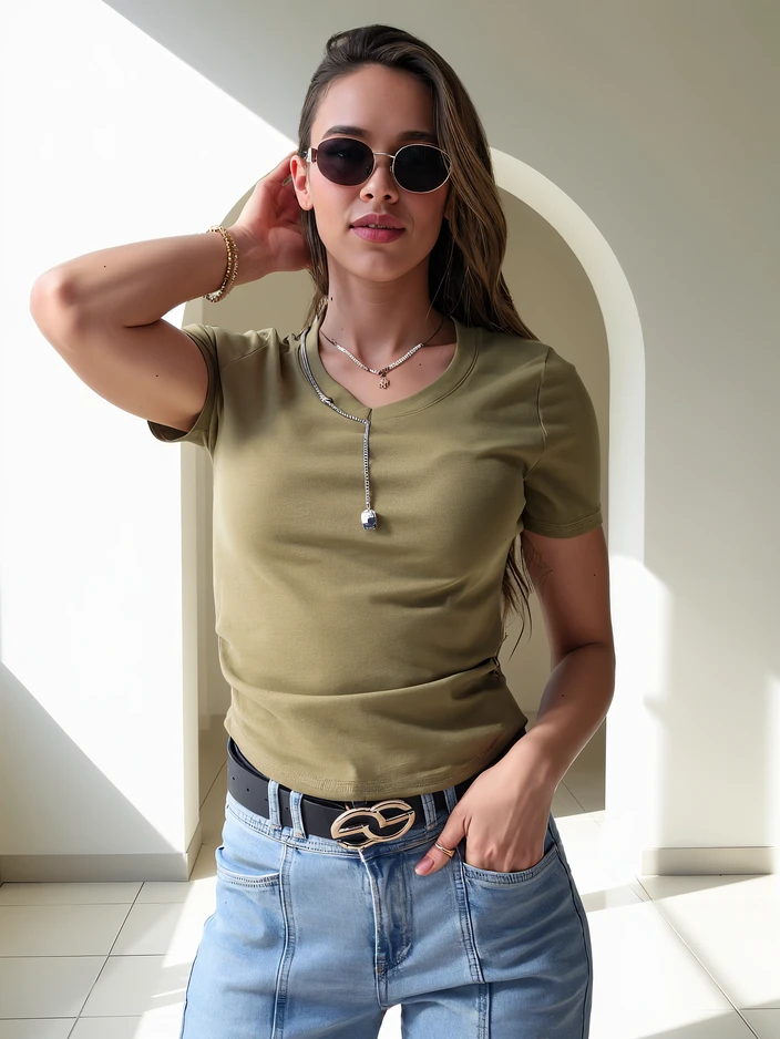 Royalfashion Дамски памучен топ