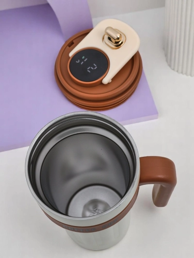 Royalfashion Термална чаша с накрайник и температурен сензор Кафена чаша