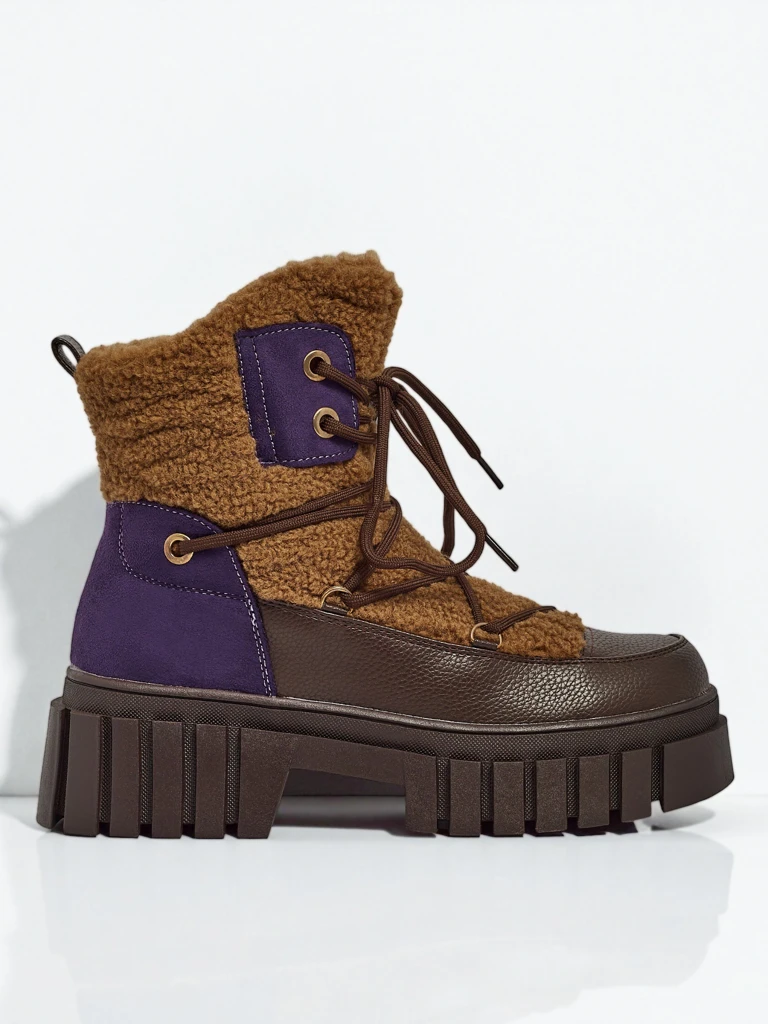 Дамски боти работни с пух Cindora