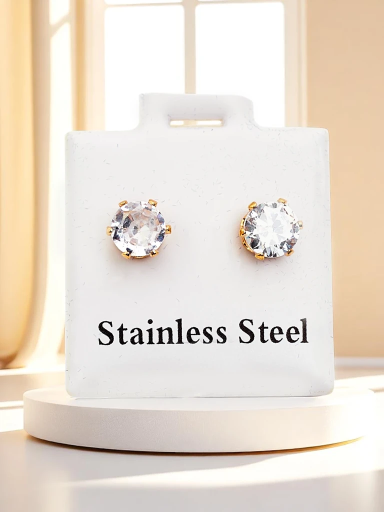 Royalfashion Дамски обеци халки с цирконий