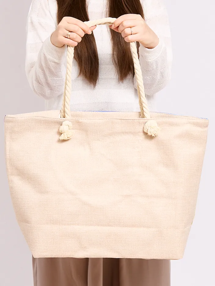 Royalfashion Голяма платнена чанта с принт