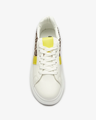 Royalfashion Бели и кафяви дамски спортни обувки Mlysio