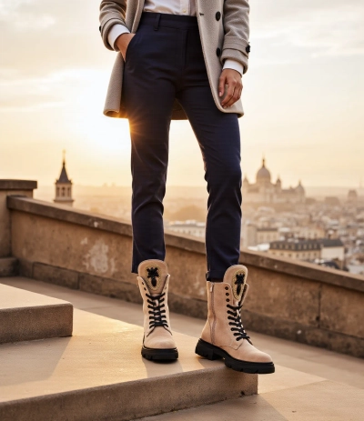 Royalfashion Еко-велурни дамски работни обувки Moxox