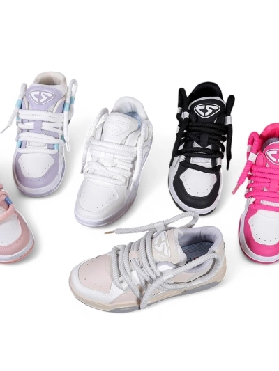 Royalfashion дамски спортни маратонки с декоративни връзки Clesiv