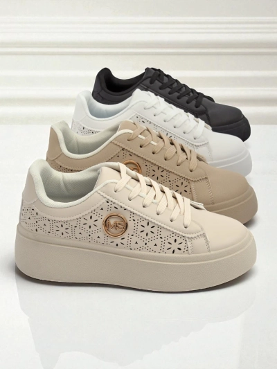 Aurelia Бежови Сникърси Платформа Royalfashion Еко Кожа
