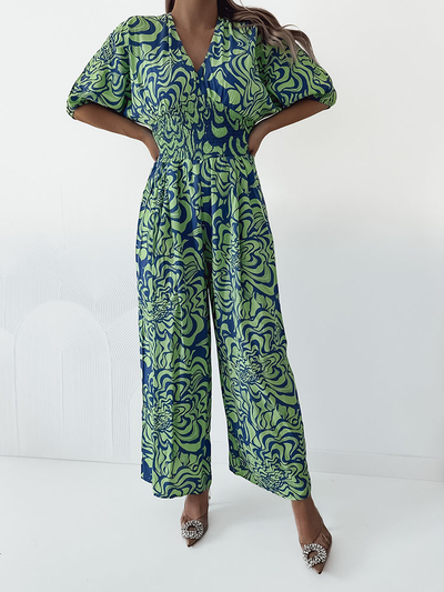 Royalfashion Дамски гащеризон с шарки