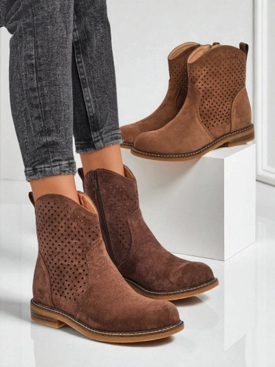 Royalfashion Дамски ажурни боти Toffas