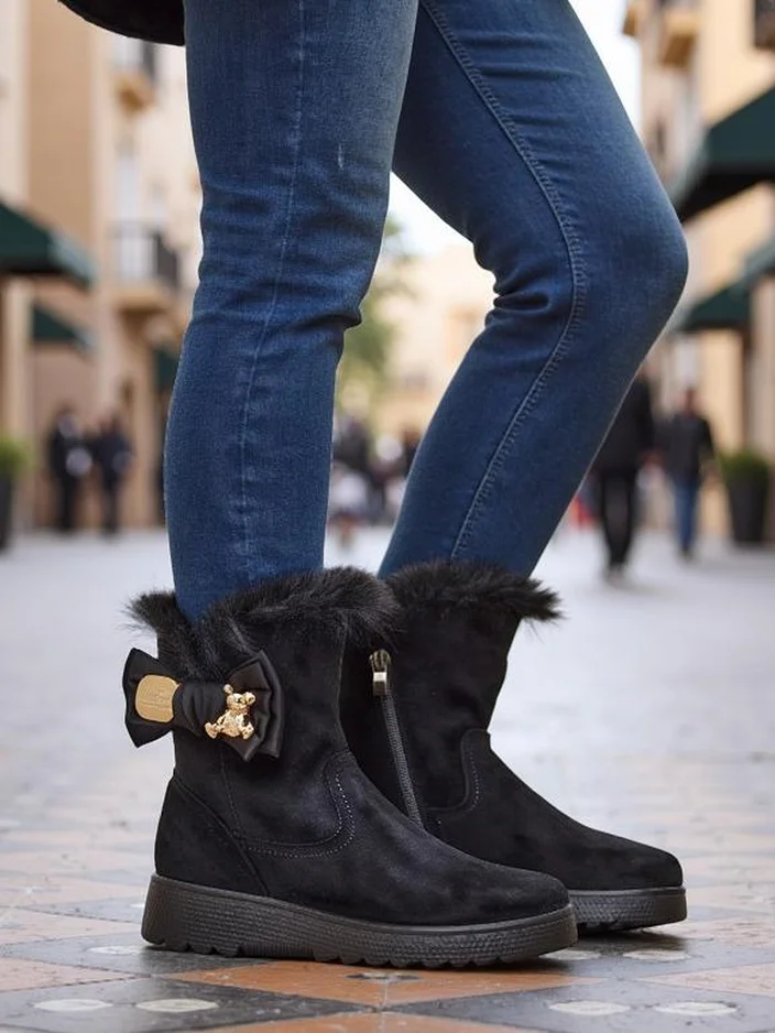 Обувки Royalfashion за жени, зимни боти с панделка Kiebbi