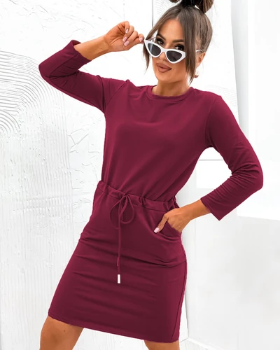 Royalfashion Женска рокля от плат до коленете