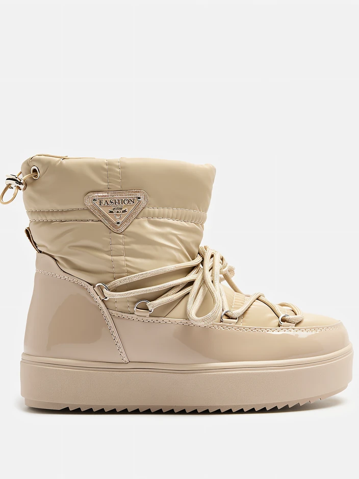 Royalfashion Дамски ботуши a'la snow boots в светлокафяво Vevnose