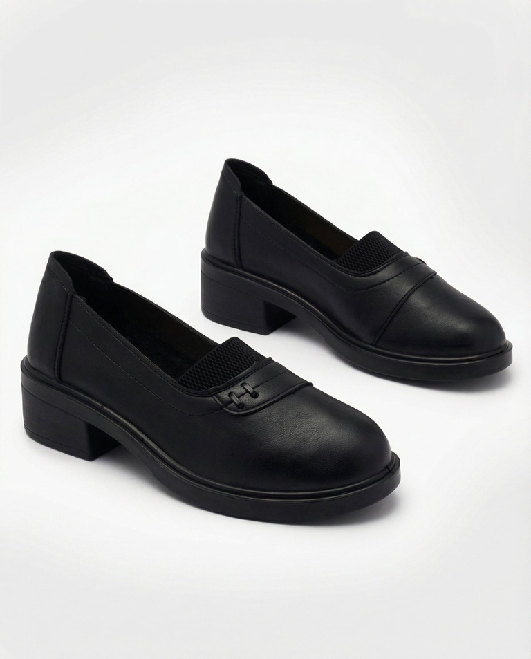 Черни дамски мокасини Nasannae - Обувки