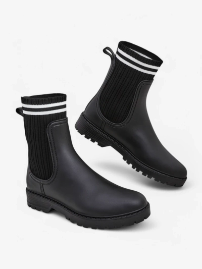 Дамски дъждовни ботуши Royalfashion с по-висок текстилен вложка Scarlesa