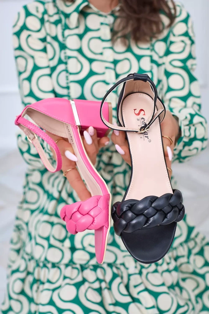 Фуксия дамски сандали с коланче Маринела - Обувки