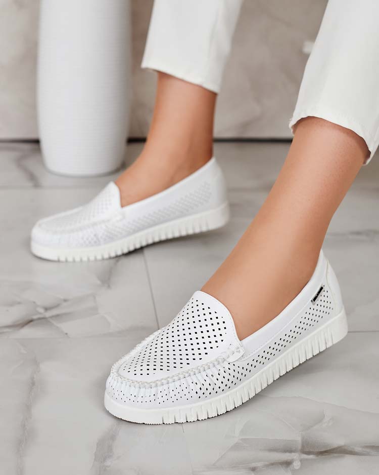 Royalfashion Дамски мокасини от естествена кожа Nafis