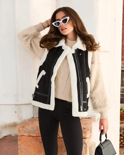 Дамски елек с кожухче на Royalfashion