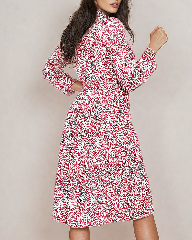 Royalfashion Дамска миди рокля с принт