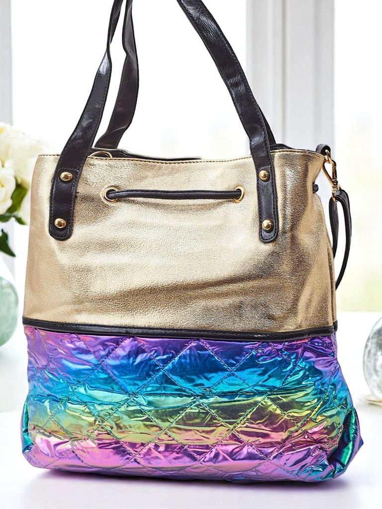 Royalfashion Голяма дамска чанта Golden Luxe Shopper