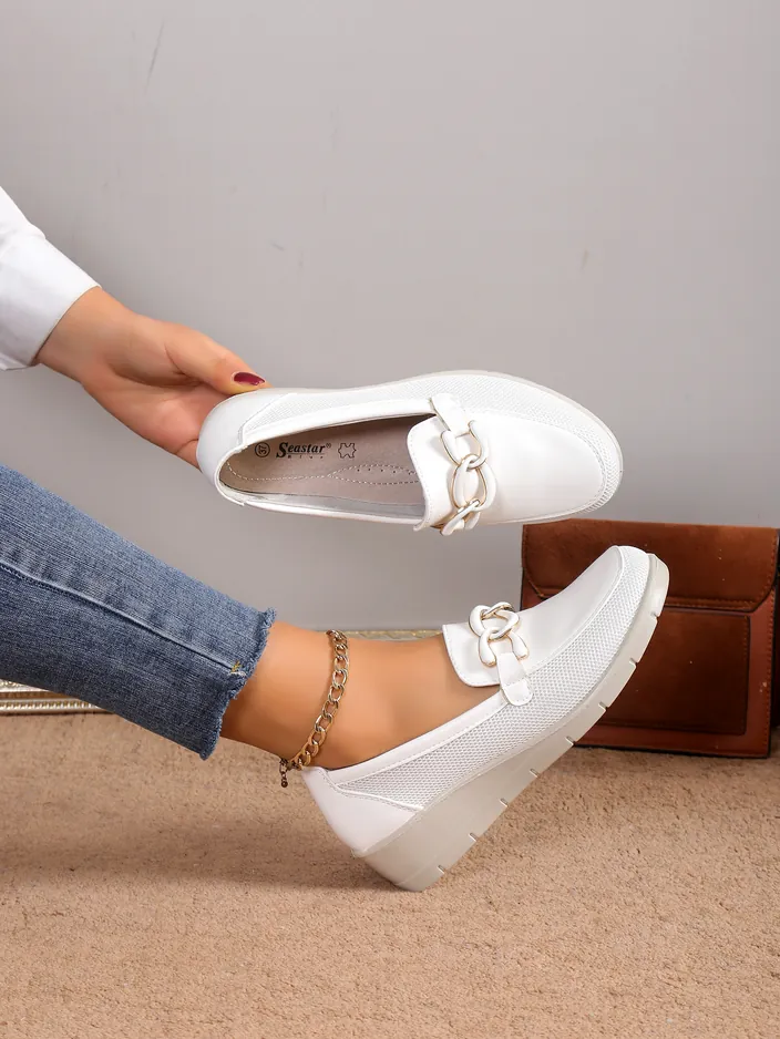 Royalfashion Жени мокацини на ниска платформа Hofride