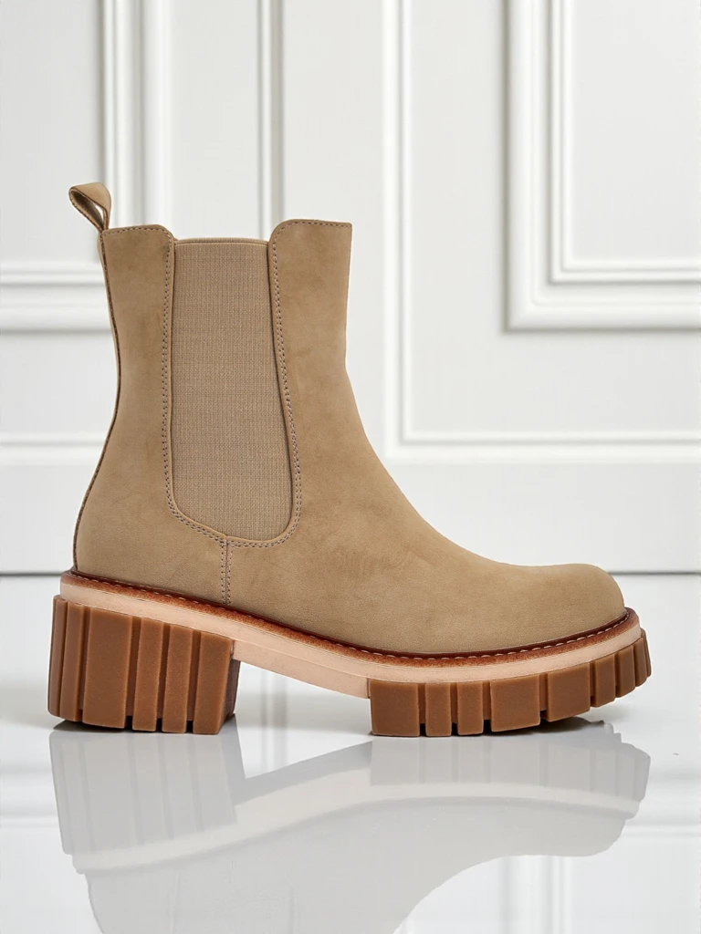 Боти до глезена на токче от еко набук Amber Walk