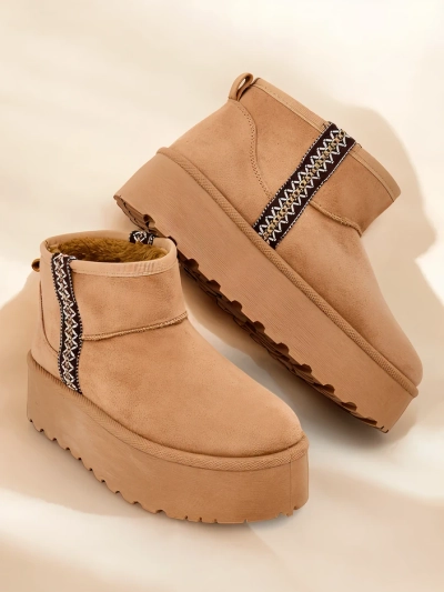 Royalfashion Къси дамски снежни боти Haluzi