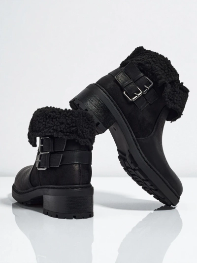 Дамски еко кожени боти с кожух Kavira