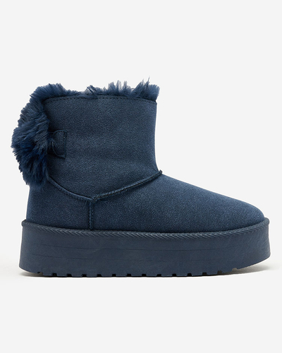 Royalfashion Дамски ботуши a'la snow boots в черно Goroggo