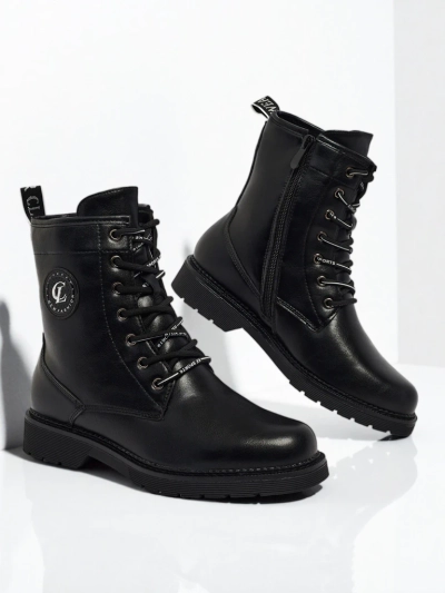 Дамски боти Tavira от еко кожа с връзки