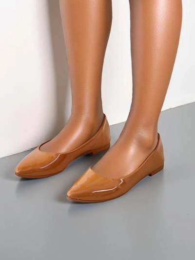 Royalfashion Женски патентни балетни обувки Aramiese