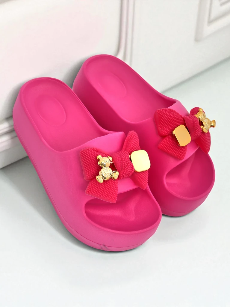 Royalfashion Дамски гумени чехли с декоративна панделка Alday