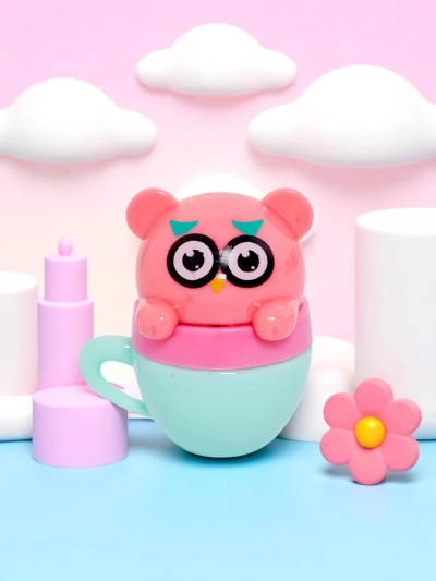 Детски балсам за устни с мече в чаша – хидратира и регенерира