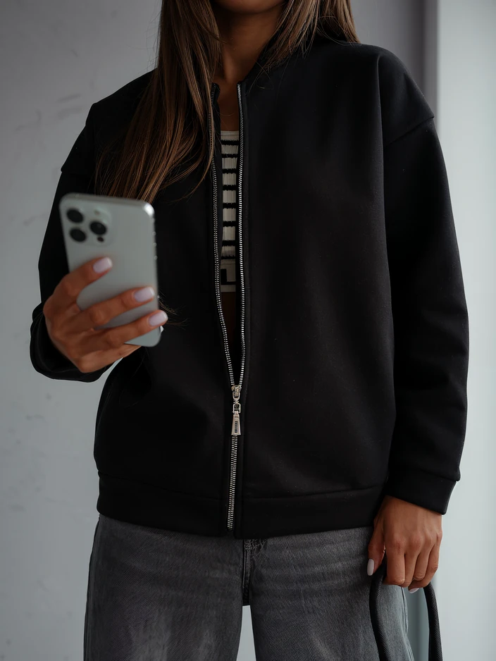 Royalfashion Суичър бомбер с цип