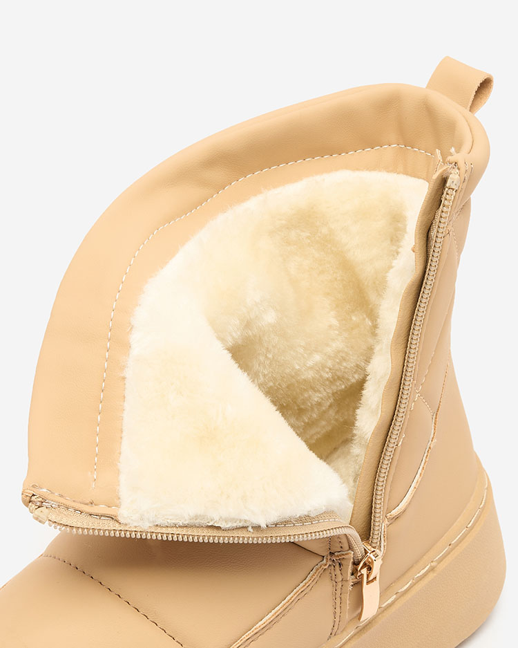 Royalfashion Светлокафяви дамски ботуши a'la snow boots Kacecica