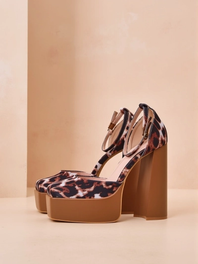 Royalfashion дамски обувки на ток с висока блокчета Folios