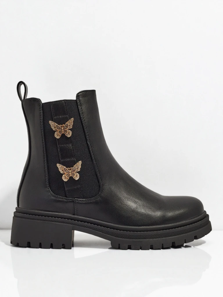 Еко кожени дамски боти с пеперуди Bravelle
