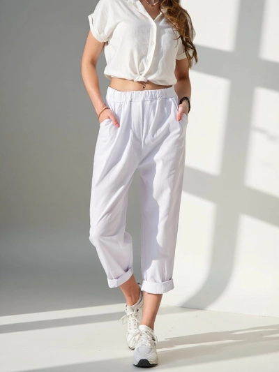 Royalfashion Женски халатни панталони, изработени от вискоза