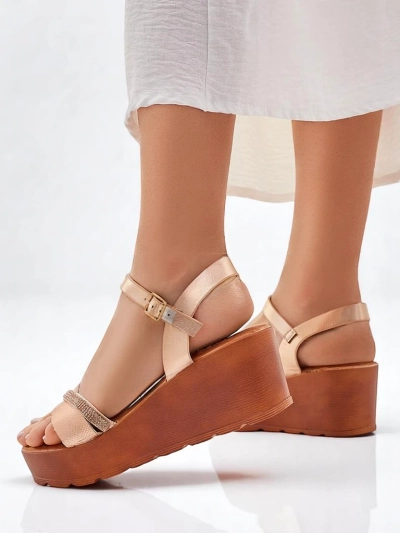 Royalfashion Женски платформи с камъчета и блестящи елементи Aurora Glow