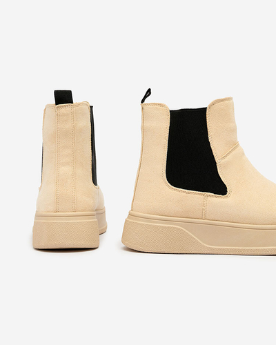 Royalfashion Бежови дамски ботуши a'la snow boots Uteris