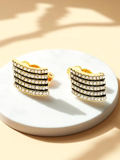 Royalfashion Дамски обеци на клипс с кубичен цирконий