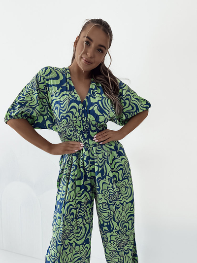 Royalfashion Дамски гащеризон с шарки