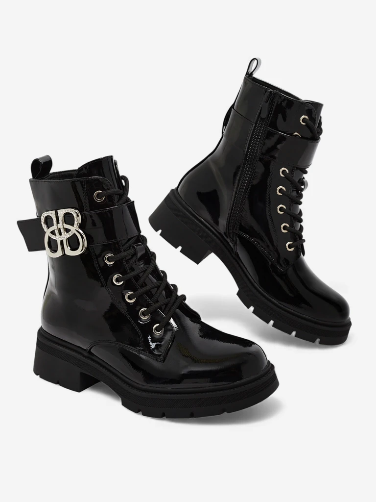 Лакирани дамски еко кожени боти Veuli