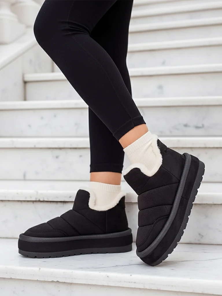 Royalfashion Дамски къси ботуши Zoeno a'la snow boots