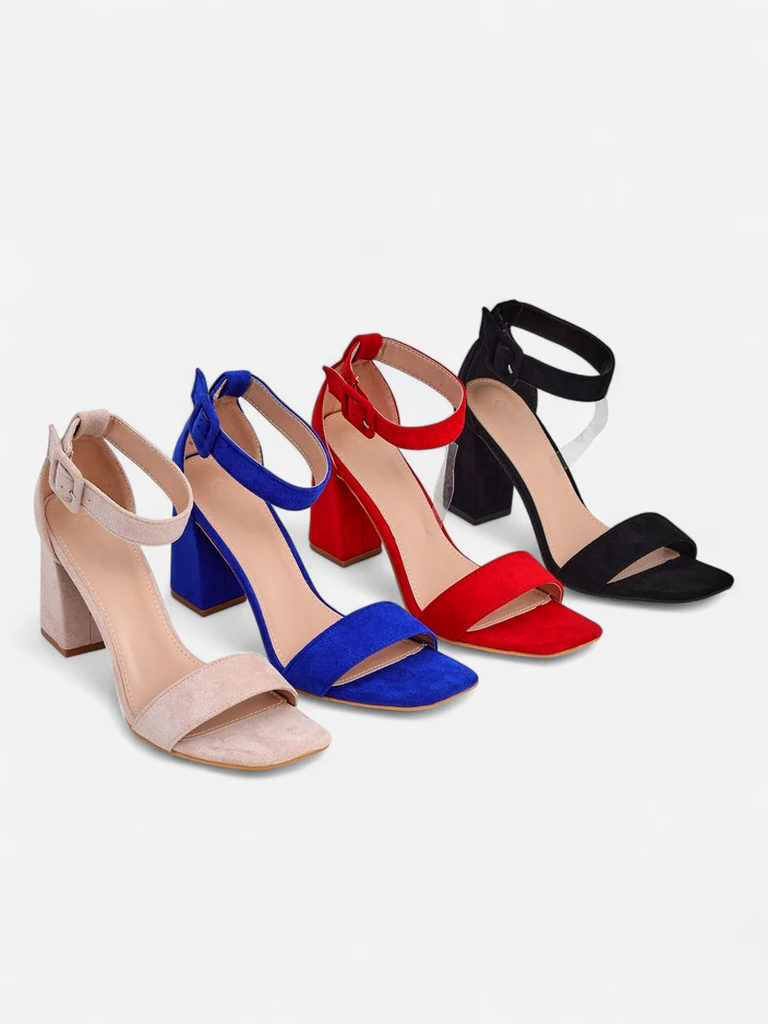 Royalfashion Дамски еко велурени сандали Ardeni