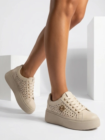 Дамски сникърси Ecru на платформа Boreas Royalfashion екологична кожа