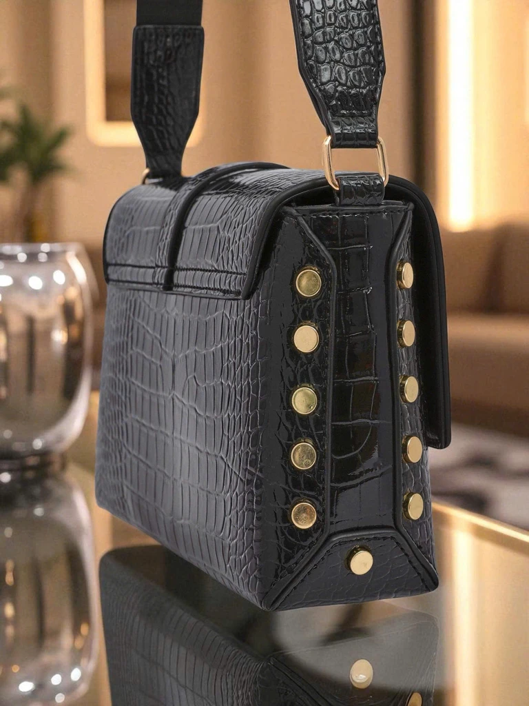 Royalfashion Лакирана малка дамска чанта от еко кожа Nexa Vale